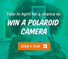 Tour in April for a chance to win a Polaroid Camera